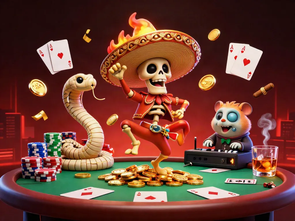 Experience the vibrant mm88ak casino scene with a dynamic 3D illustration of gaming characters amidst poker tables and gold.